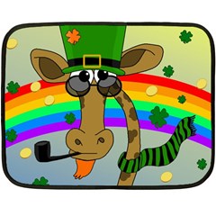 Irish Giraffe Fleece Blanket (mini) by Valentinaart