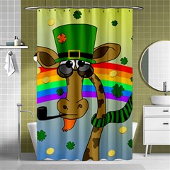 Irish Giraffe Shower Curtain 48  X 72  (small)  by Valentinaart