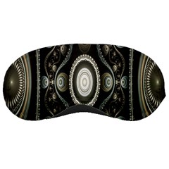 Fractal Beige Blue Abstract Sleeping Masks