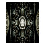 Fractal Beige Blue Abstract Shower Curtain 60  x 72  (Medium)  60 x72  Curtain