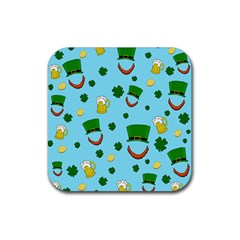 St. Patrick s day pattern Rubber Coaster (Square) 