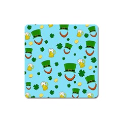 St  Patrick s Day Pattern Square Magnet by Valentinaart