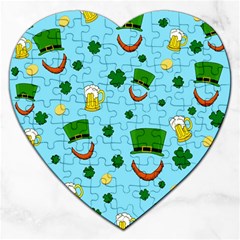 St. Patrick s day pattern Jigsaw Puzzle (Heart)