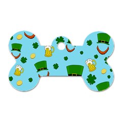 St. Patrick s day pattern Dog Tag Bone (Two Sides)