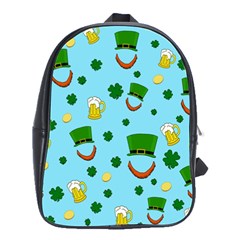 St. Patrick s day pattern School Bags(Large) 