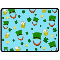 St. Patrick s day pattern Fleece Blanket (Large) 