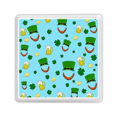 St. Patrick s day pattern Memory Card Reader (Square) 