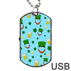 St  Patrick s Day Pattern Dog Tag Usb Flash (one Side) by Valentinaart