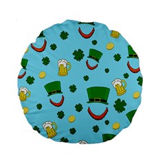 St. Patrick s day pattern Standard 15  Premium Round Cushions