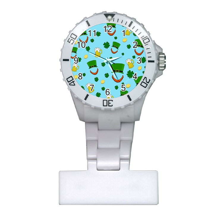 St. Patrick s day pattern Plastic Nurses Watch