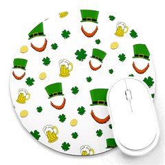 St  Patrick s Day Pattern Round Mousepads by Valentinaart