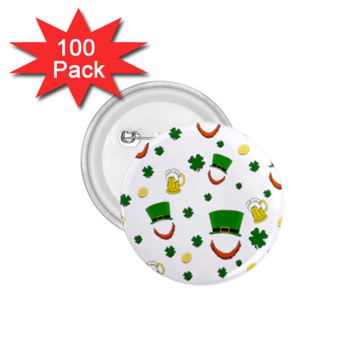 St. Patrick s day pattern 1.75  Buttons (100 pack) 