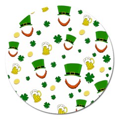 St  Patrick s Day Pattern Magnet 5  (round) by Valentinaart