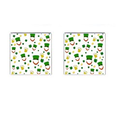 St  Patrick s Day Pattern Cufflinks (square) by Valentinaart