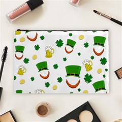 St  Patrick s Day Pattern Cosmetic Bag (large)  by Valentinaart