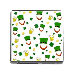 St  Patrick s Day Pattern Memory Card Reader (square) by Valentinaart