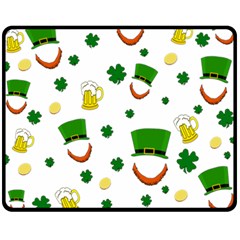 St  Patrick s Day Pattern Fleece Blanket (medium)  by Valentinaart