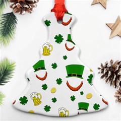 St  Patrick s Day Pattern Christmas Tree Ornament (two Sides) by Valentinaart