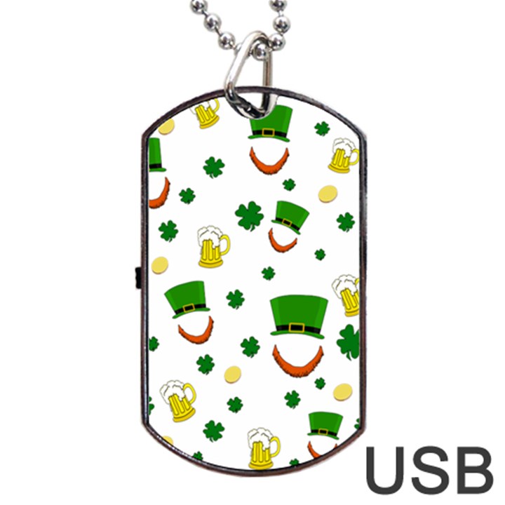 St. Patrick s day pattern Dog Tag USB Flash (One Side)