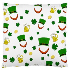 St  Patrick s Day Pattern Large Cushion Case (two Sides) by Valentinaart