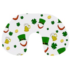 St  Patrick s Day Pattern Travel Neck Pillows by Valentinaart