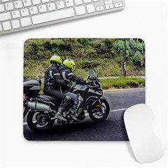 Motorcycles Riders At Avenue Large Mousepads by dflcprints