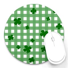 Clover Pattern Round Mousepads by Valentinaart