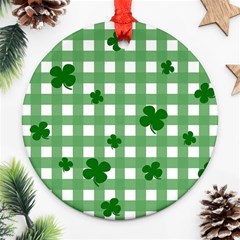 Clover Pattern Ornament (round) by Valentinaart