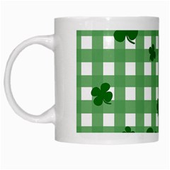 Clover Pattern White Mugs by Valentinaart