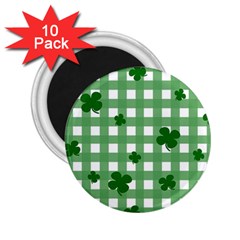 Clover Pattern 2 25  Magnets (10 Pack)  by Valentinaart