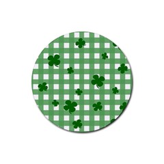 Clover Pattern Rubber Round Coaster (4 Pack)  by Valentinaart