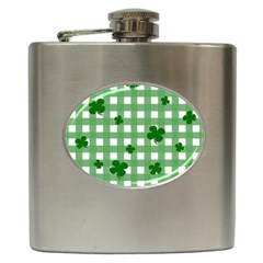 Clover Pattern Hip Flask (6 Oz) by Valentinaart