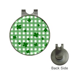 Clover Pattern Hat Clips With Golf Markers by Valentinaart