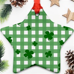 Clover Pattern Star Ornament (two Sides) by Valentinaart