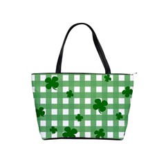 Clover Pattern Shoulder Handbags by Valentinaart