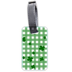 Clover Pattern Luggage Tags (two Sides) by Valentinaart