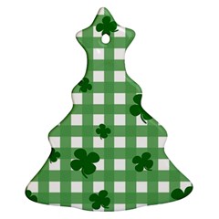 Clover Pattern Christmas Tree Ornament (two Sides) by Valentinaart