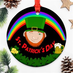 St  Patrick s Day Ornament (round) by Valentinaart