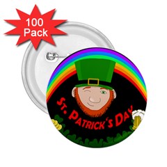 St  Patrick s Day 2 25  Buttons (100 Pack)  by Valentinaart