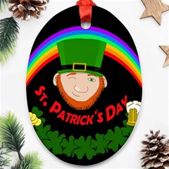 St  Patrick s Day Oval Ornament (two Sides)