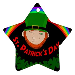 St  Patrick s Day Star Ornament (two Sides) by Valentinaart