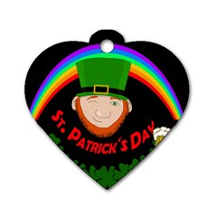 St  Patrick s Day Dog Tag Heart (one Side) by Valentinaart