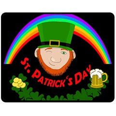 St  Patrick s Day Double Sided Fleece Blanket (medium)  by Valentinaart