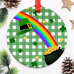 St  Patrick s Day Rainbow Ornament (round) by Valentinaart