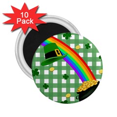 St  Patrick s Day Rainbow 2 25  Magnets (10 Pack)  by Valentinaart