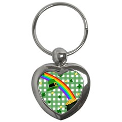 St  Patrick s Day Rainbow Key Chains (heart)  by Valentinaart