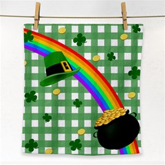 St  Patrick s Day Rainbow Face Towel by Valentinaart