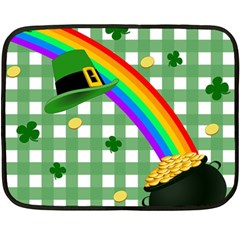 St  Patrick s Day Rainbow Fleece Blanket (mini) by Valentinaart