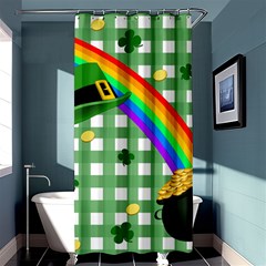 St  Patrick s Day Rainbow Shower Curtain 36  X 72  (stall)  by Valentinaart