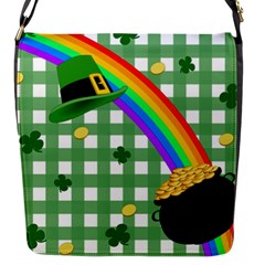 St  Patrick s Day Rainbow Flap Messenger Bag (s) by Valentinaart